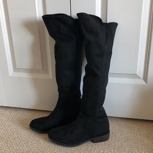Black over the knee boots